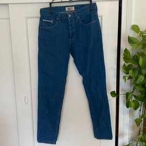 Naked & Famous Easy Guy Clear Blue Selvedge Jeans Size 30 Cotton
